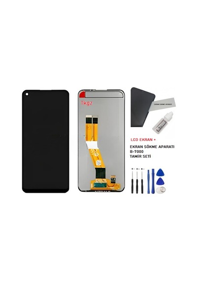 Tkgz Samsung Galaxy Uyumlu A11 - Sm-a115 Lcd Ekran Dokunmatik Service Pack Lcd + B-7000 + Tamir Seti