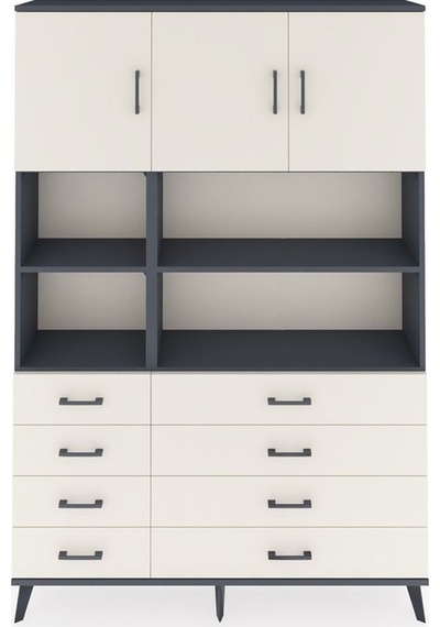 Arges Dolap 8 Raflı 8 Çekmeceli 3 Kapaklı 132x30x195 Antrasit-aytaşı/aytaşı Aytası/aytası Arges Dolap 8 Raflı 8 Çekmeceli 3 Kapaklı 132x30x195 Antrasit-aytaşı/aytaşı Aytası/aytası
