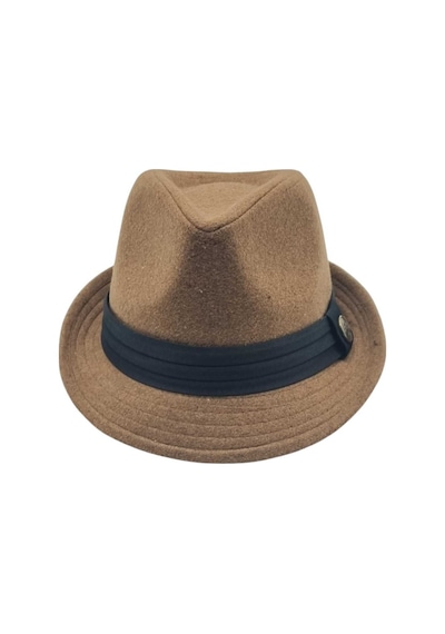 Uniquetrenders Kadın Lüks Trilby Kaşe Fötr Şapka Camel