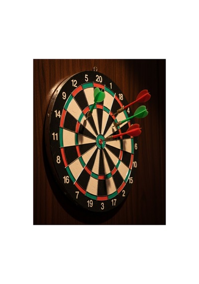 Kaliteli Ahşap 15 İnç Dart Tahtası Kolay Montajlı 4 Ok Renkli