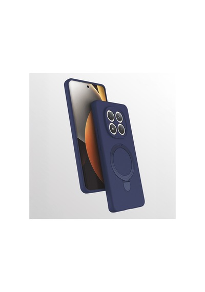 Xiaomi Redmi Note 15 Pro Kılıf M-safe Şarj Özellikli Standlı Premium Kapak Lacivert Lacivert