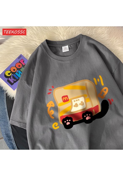 Noıssey Urban Pop Graphic Kadın Tişört Koleksiyonukod 5263 Füme