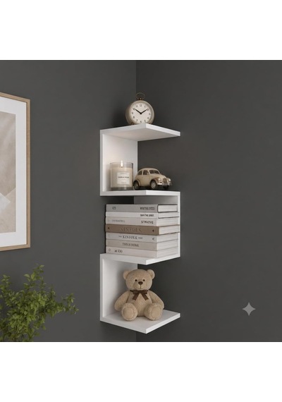 Tr Corner Köşe Duvar Rafı Kitaplık Genel