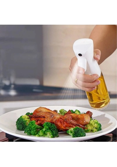 Yemeklik Yağ Spreyi Airfryer Yağdanlık Zeytinyağı Ve Limon Yağı Sprey Şişesi Siyah Siyah Diğer