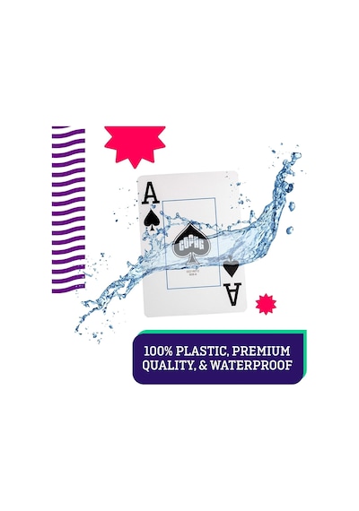 Copag Elite%100 Plastik Oyun Kartları, Poker Boyu Jumbo Endeks Tek Deste, Altın Sarısı