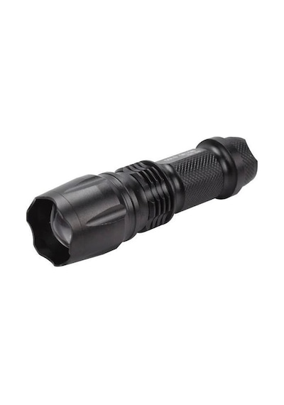 Gold Orion Km-84 Tasarruflu Şarjlı Zoomlu Metal El Feneri Kemer Klipsli Siyah