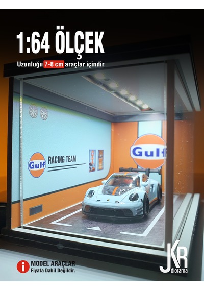Gulf Diecast Led Işıklı Akrilik Korumalı Stand/diorama 1:64 Ölçek