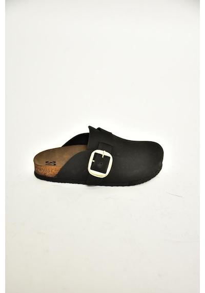 Fox Shoes T777589002 Siyah Süet Kadın Terlik Siyah-süet Siyah