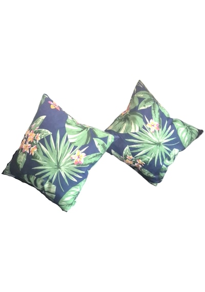 Kırlent Yastık Minder Yaprak Desen 4 Adet 35x35 35 x 35