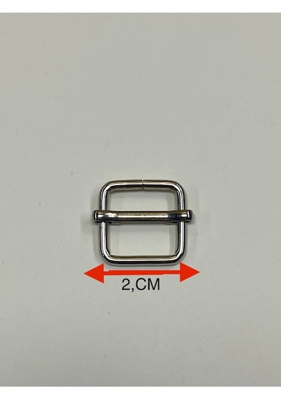 Karantuhafiye Çanta Sürgüsü / Ayar Tokası / 2 Li Set / 2 Cm Gümüş Renkli Çok Renkli