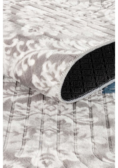 Villadia Home Textile Modern Desen Emboss Baskılı Kaymaz Taban Elit Şık Dört Mevsim Yıkanabilir Halı Yolluk Oturma Salon Odası Vd1097mavi Mavi