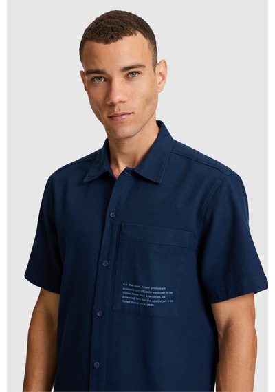 U.S. Polo Assn. U.s. Polo Assn. Erkek Lacivert Gömlek Kısa Kollu 50324739-vr033