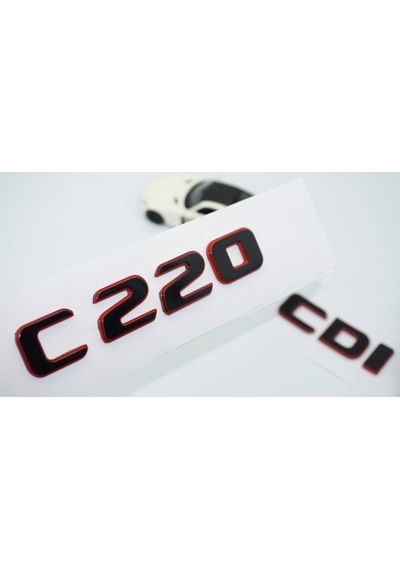 Dk Tuning C 220 Cdi Bagaj Kırmızı Siyah Abs Yazı Logo Benz İle Uy