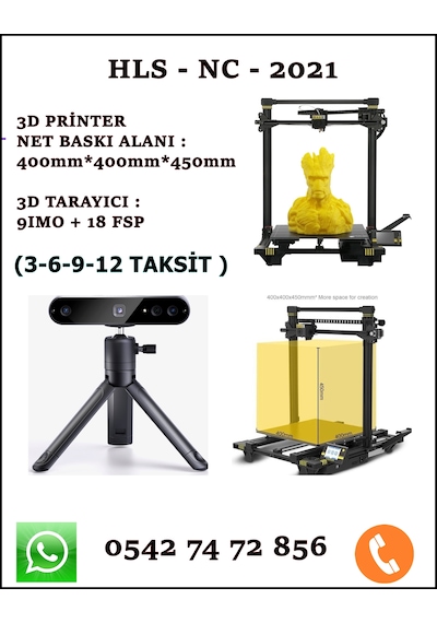 3d Printer + 3d Tarayıcı Teknik Destek Dahil