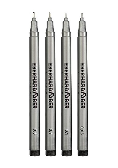 Eberhard Faber Ef558104 Pigment Fineliner 4lü Set