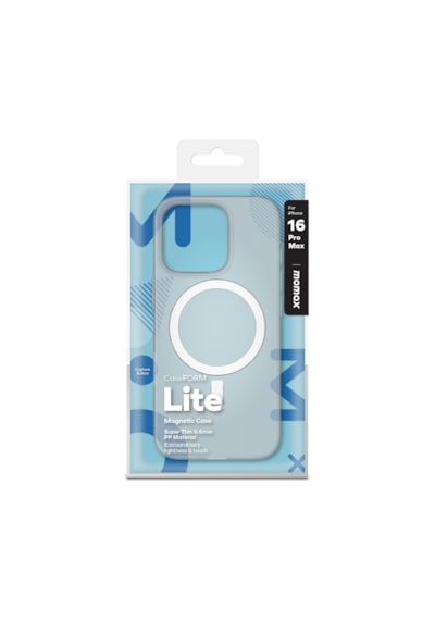 Momax Lite CaseForm Apple Uyumlu iPhone 16 Pro Max E74 Magsafe Kılıf Transparan Beyaz