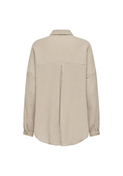 Only 15267998 Onlthyra Oversızed Shırt Noos Wvn Ss Kadın Gömlek Oxford Tan