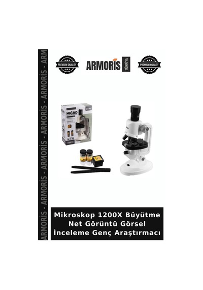 Mikroskop 1200x Büyütme Net Görüntü Görsel İnceleme Genç Araştırmacı