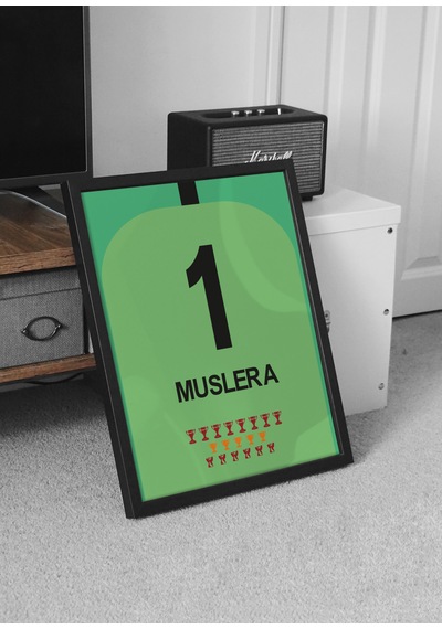 Muslera 1 Poster Tablo Siyah Çerçeveli