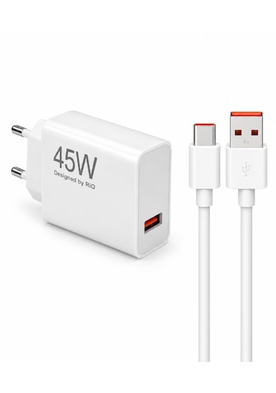 Flayse Rx45 45w Güçlü Hızlı Şarj Adaptörü Ve Type-c Kablo Seti