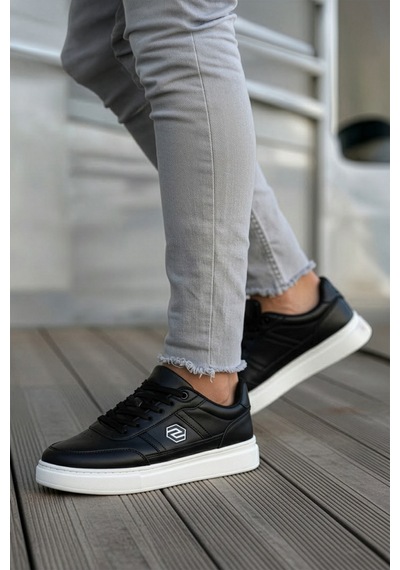 Daxtors D07003 Günlük Ortopedik Erkek Sneaker Spor Ayakkabı Siyah - Beyaz