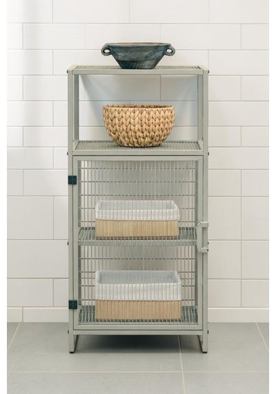 Dekoratif Bej Metal Çok Amaçlı Dolap 4 Raflı Organizer Dekoratif Bej Metal Çok Amaçlı Dolap 4 Raflı Organizer
