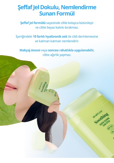Jel Yapılı Şeffaf Stik Güneş Kremi Goodal Heartleaf Soothing Quick Sliding Sun Stick Spf 50+ Pa++++