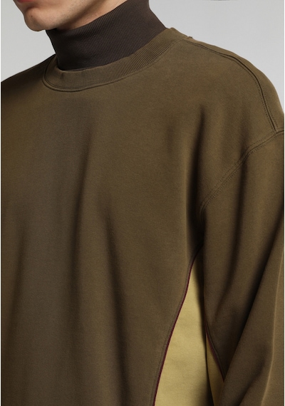 Colin's Colins Relaxed Fit Yuvarlak Yaka Düz Erkek Yeşil Sweatshirt Cl1082362 Q1.v1 Kha Haki