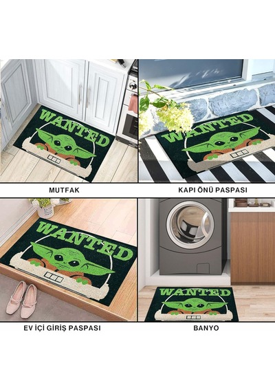 Monnhein Tasarımlı Dekoratif Kapı Önü Paspas, Dış Mekan/ev İçi/banyo/mutfak/yatak Odası/giriş Paspasları Ba Genel