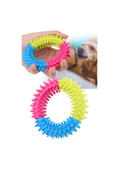 Köpek Isırma Aparatı Diş Eğitimi İçin Silikon Diş Isırma Aparatı Renkli Köpek Oyuncağı