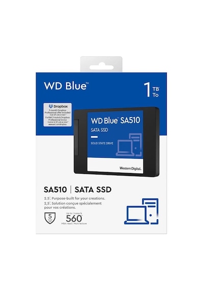 WD Blue SA510 WDS100T3B0A 2.5" 1 TB 560/520 MB/S SATA 3 SSD