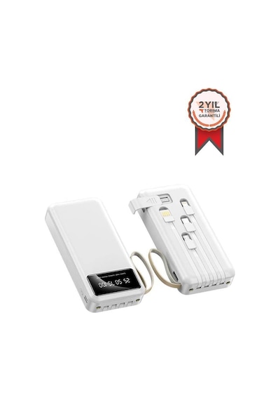 Torima Hızlı Şarj Özellikli 4 Çıkışlı 20.000 Mah Powerbank Beyaz