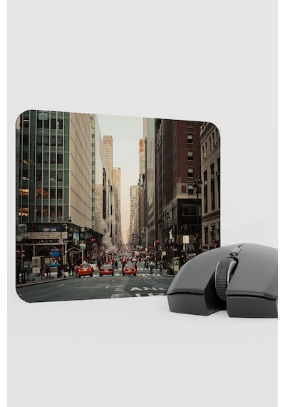 New York Sokakları Amerika 2 V3 22x18 Gaming Kauçuk Kaymaz Taban Mouse Pad Fare Altlığı