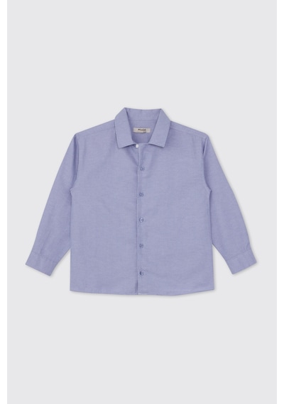 Panço Erkek Çocuk Mavi Oxford Gömlek 2421BK06004