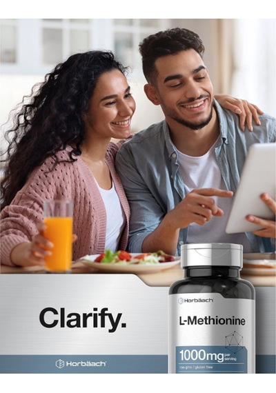 Horbäach L-methionine 1000mg 100 Capsul. Usa Menşei. 3933