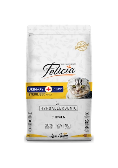 Felicia Kısırlaştırılmış Hipoalerjenik Tavuklu Düşük Tahıllı Yetişkin Kedi Maması 2 KG