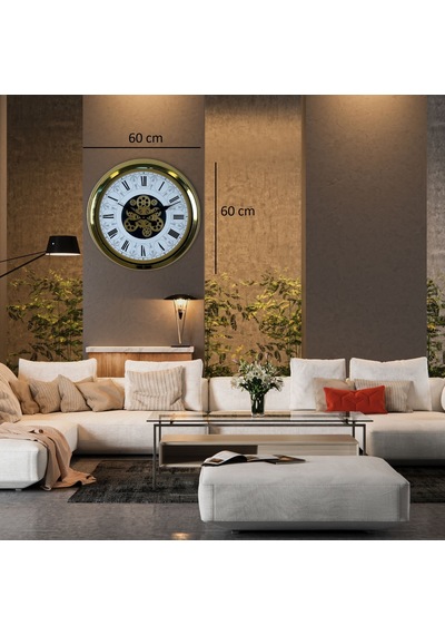 Royal Legacy Gold 60 Cm Çarklı Duvar Saati