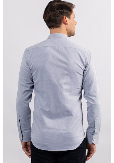 Tudors Modern Slim Fit Dar Kesim Armürlü Erkek Gömlek-23988 Gri Tudors Modern Slim Fit Dar Kesim Armürlü Erkek Gömlek-23988 Gri