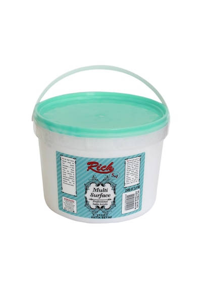 Rich Multi Surface Akrilik Boya 2500 CC 3.5 KG - 2102 Antik Beyaz