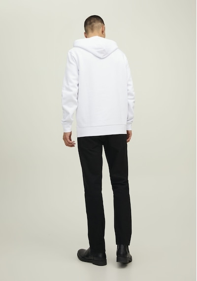 Jack & Jones Kapüşonlu Premium Baskılı Sweatshirt- Bluarchie 12216335 White Beyaz