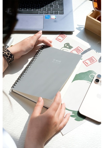 Sylcon Spiralli Defter Today . Pp.100 Gr. Ivory,a5 Siyah Siyah