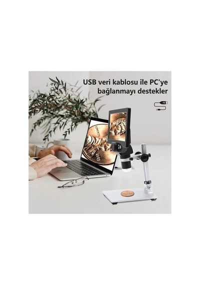 1000x Dijital 1080p 4.3 İnç Lcd Ekranlı Usb Hd Mikroskop