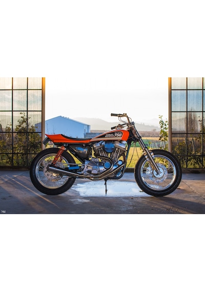 Harley Davidson Xr750 Turuncu/siyah 1:18 Model Motosiklet