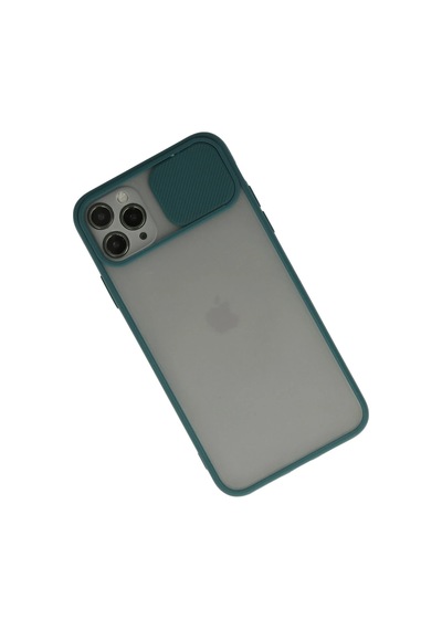 Newface - 874 - iPhone Uyumlu 11 Pro Kılıf Palm Buzlu Kamera Sürgülü Silikon - Novapazr - - Yeşil