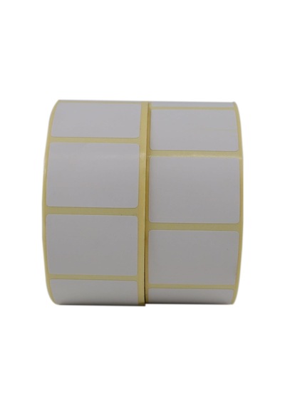 Kuşe Etiket 40mm X 30mm Ruloda 1500x2 Adet 2 Rulo 40mm Kuka Çapında Baskısız Barkod Yazıcı Etiketi Diğer