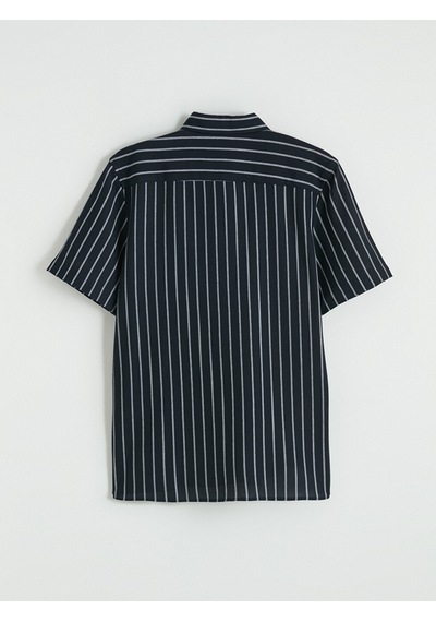 Lcwaıkıkı Classic Lacivert Regular Fit Çizgili Oxford Erkek Gömlek