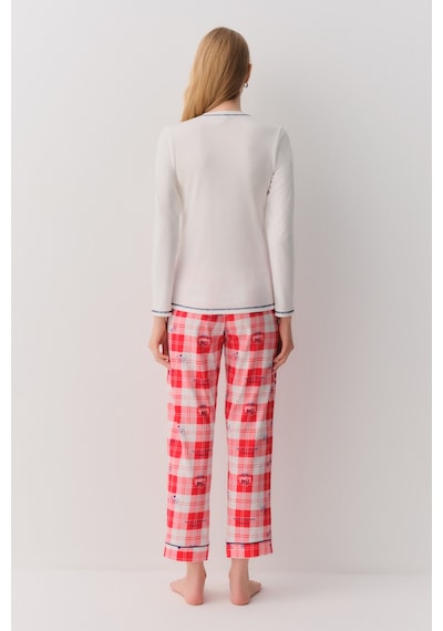 Suwen Friends Pijama Takımı Sh262346601114 Kırmızı