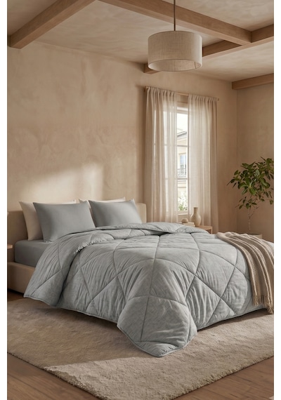 Formeya Antrasit Gri Soft Kışlık Yorgan Tek Kişilik 155X215
