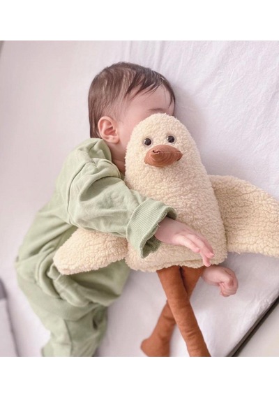Çocuk Bebek Uyku Arkadaşı Duffy Ördek- Peluş Ördek, Uzun Bacak Kuş