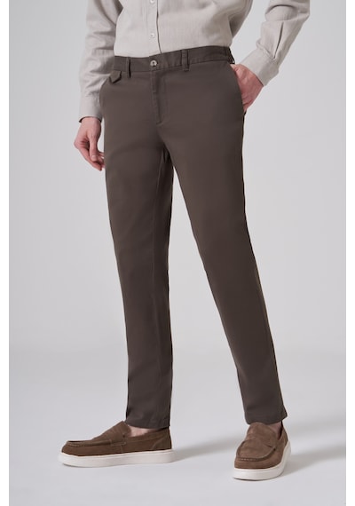 Morven Erkek Haki Pamuk Trend Slim Fit Chino Pantolon 26ks003008710 Haki